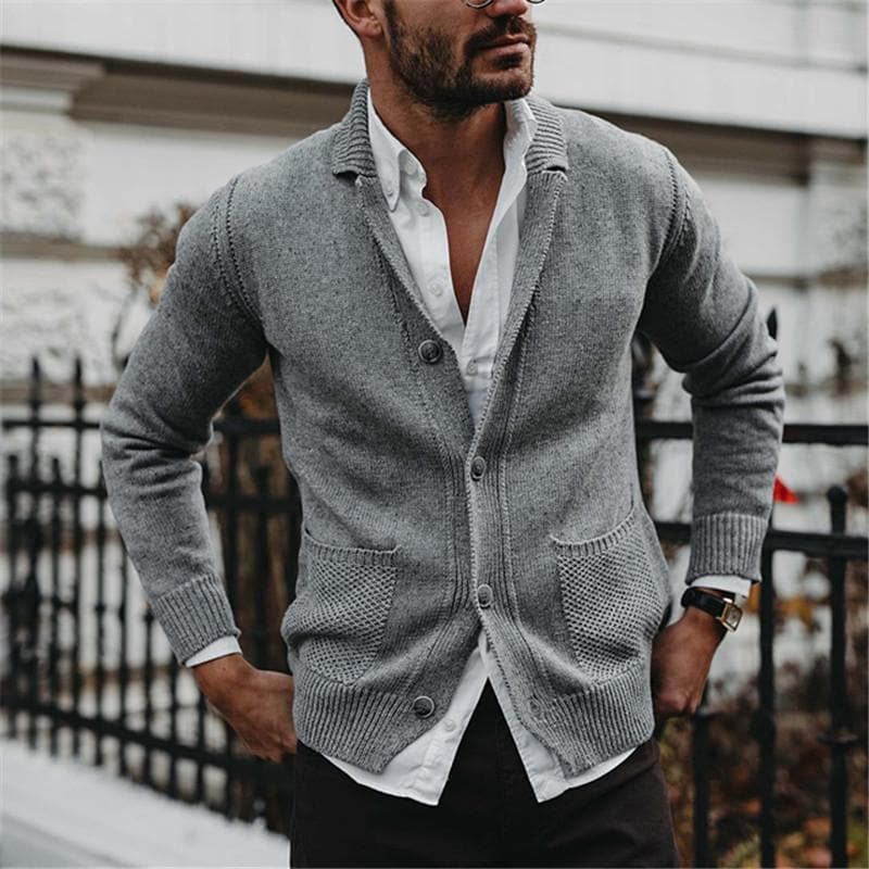 Herren-Strickjacke mit Knöpfen