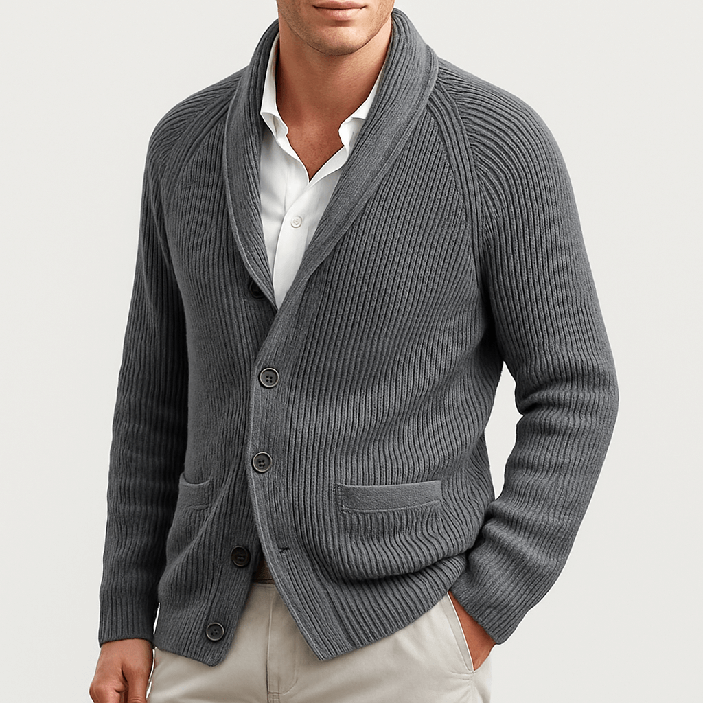 Herren-Strickjacke mit Knöpfen