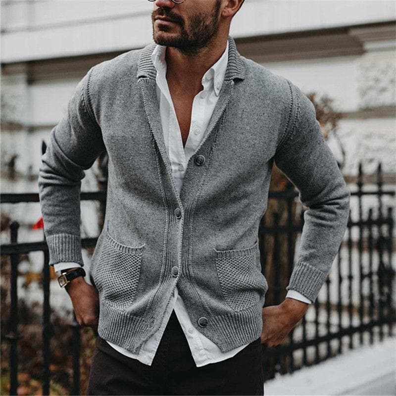 Herren-Strickjacke mit Knöpfen