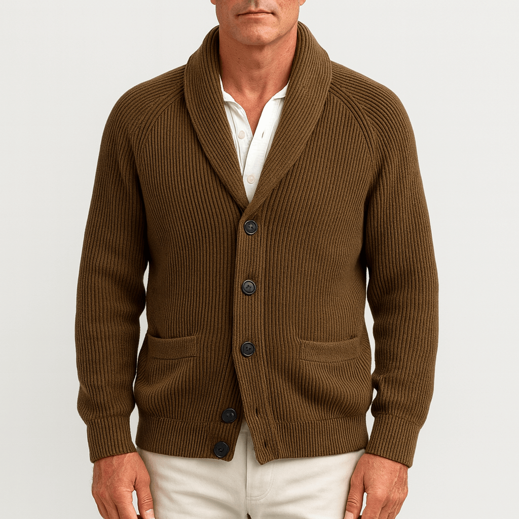 Herren-Strickjacke mit Knöpfen