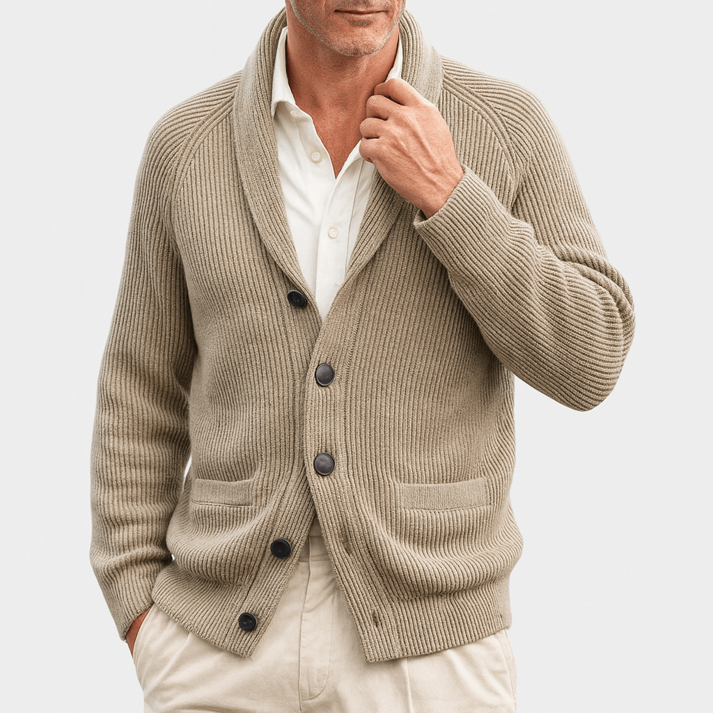 Herren-Strickjacke mit Knöpfen