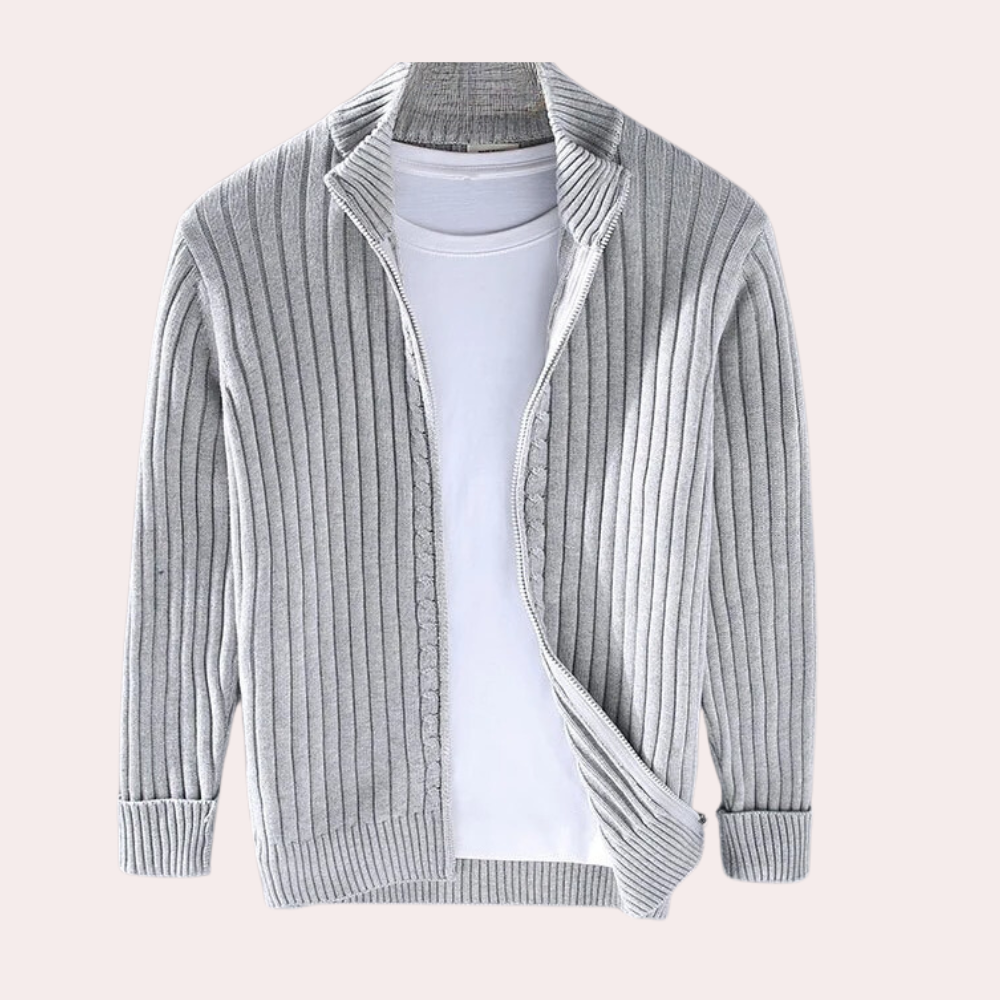 Herren-Strickjacke mit Reißverschluss