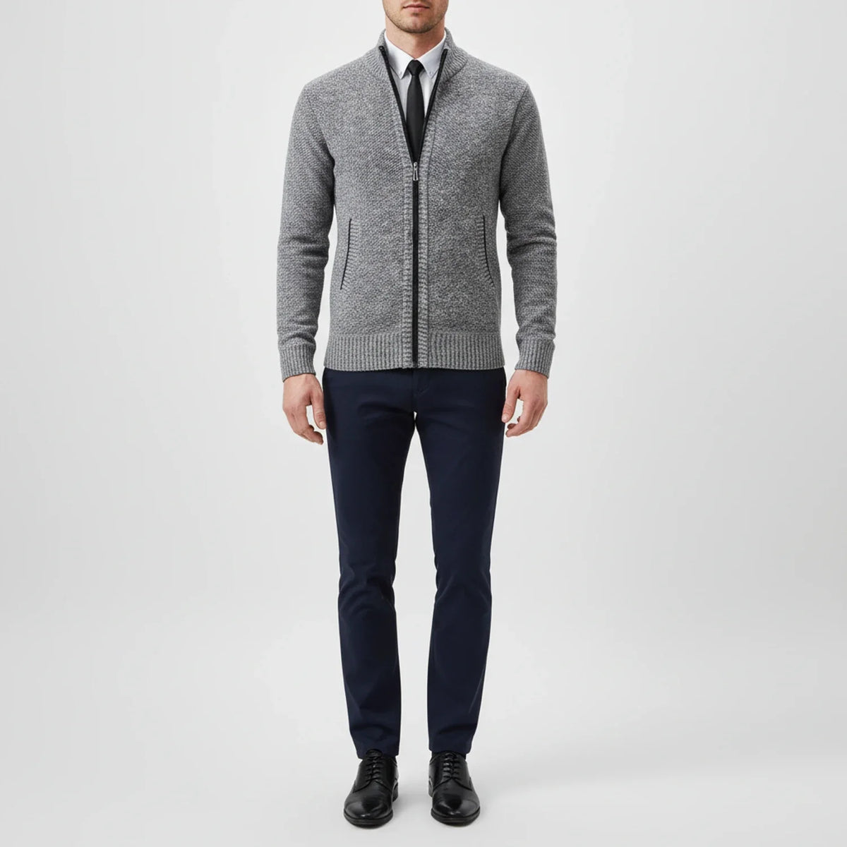 Herren-Strickjacke mit Reißverschluss