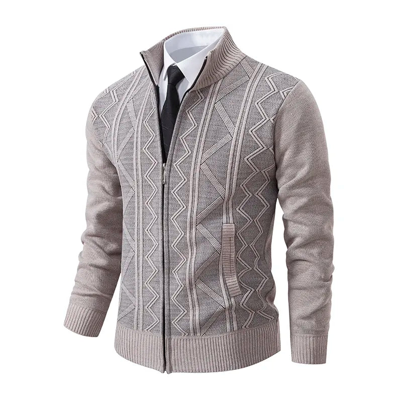 Herren-Strickjacke mit Reißverschluss