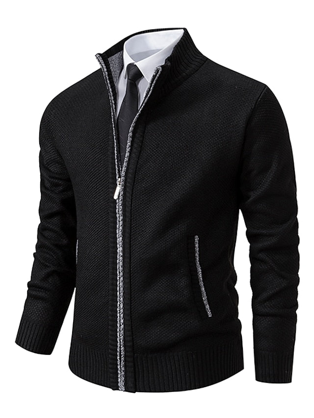 Herren-Strickjacke mit Reißverschluss