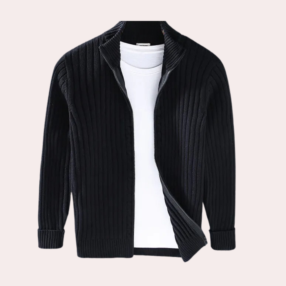 Herren-Strickjacke mit Reißverschluss