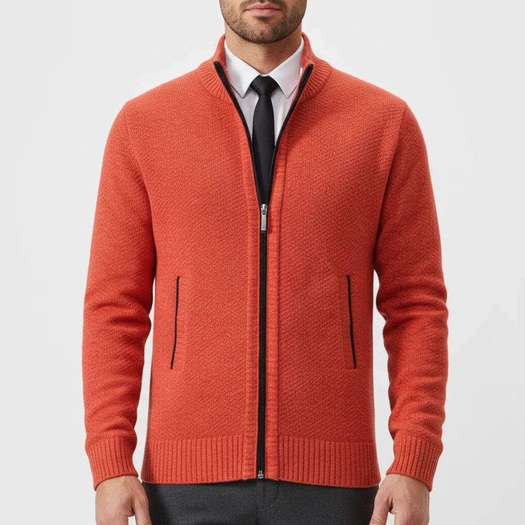 Herren-Strickjacke mit Reißverschluss
