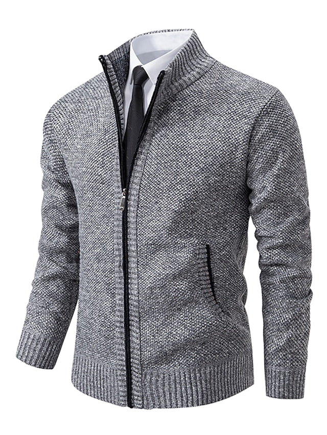 Herren-Strickjacke mit Reißverschluss