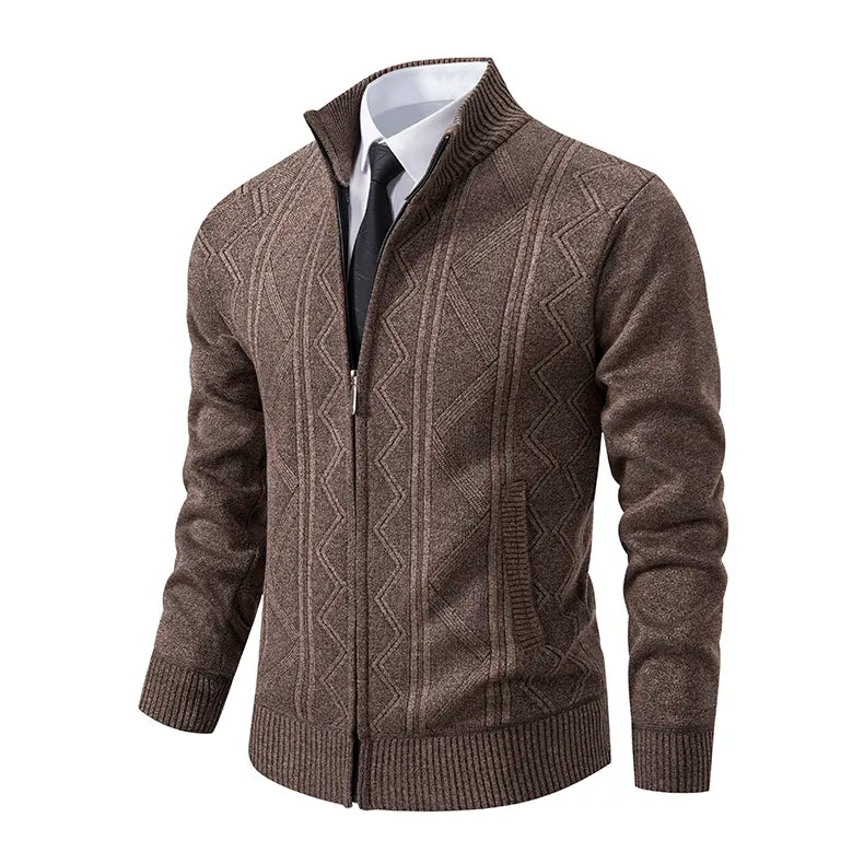 Herren-Strickjacke mit Reißverschluss
