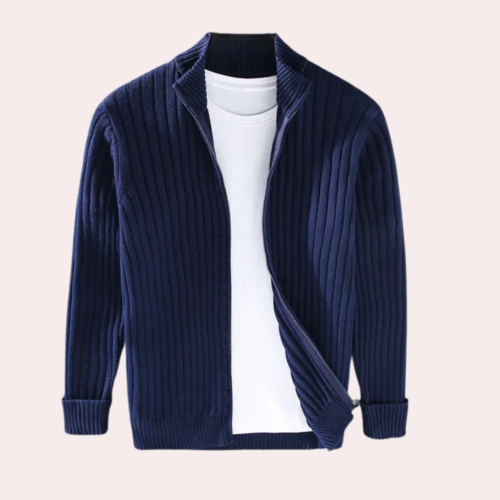 Herren-Strickjacke mit Reißverschluss