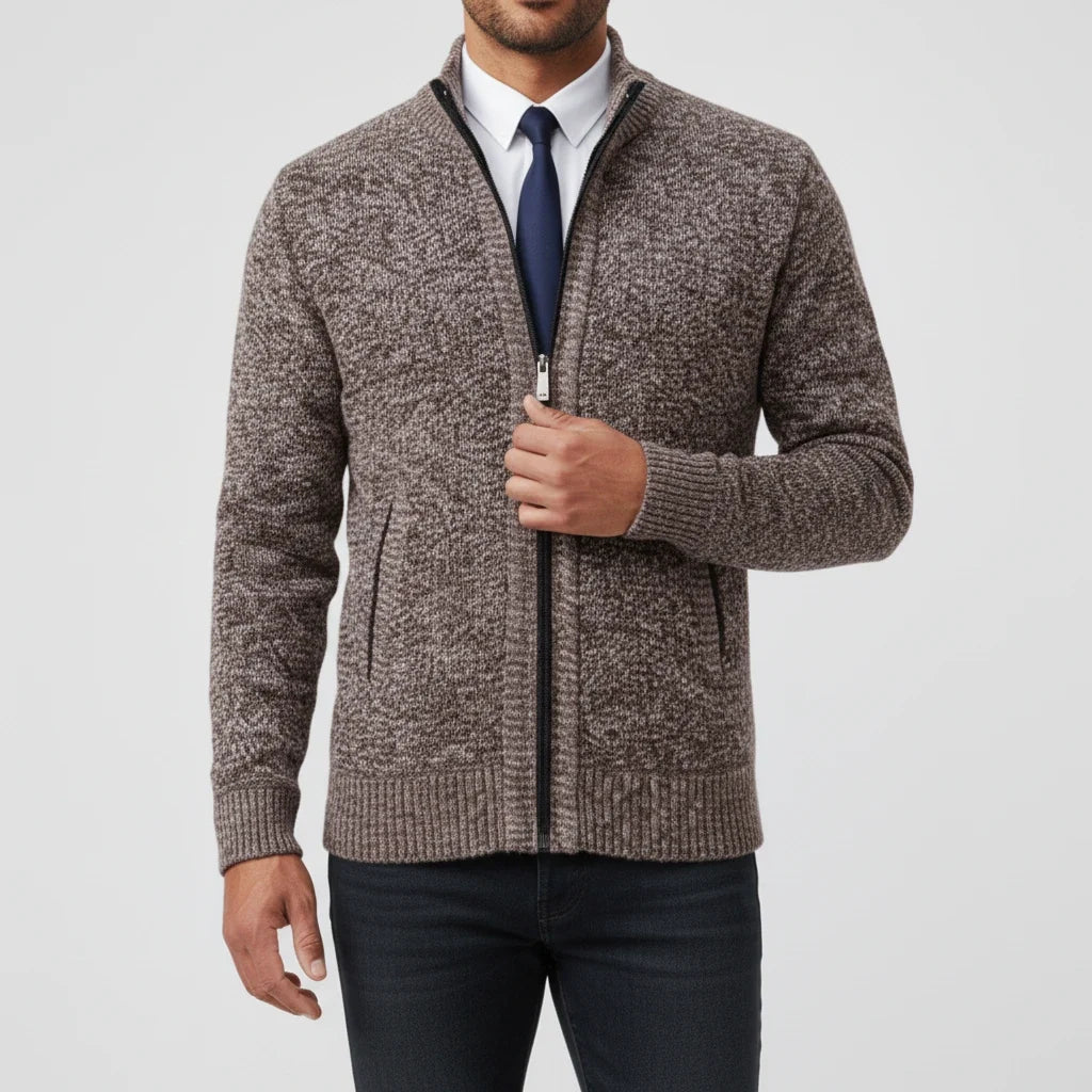 Herren-Strickjacke mit Reißverschluss