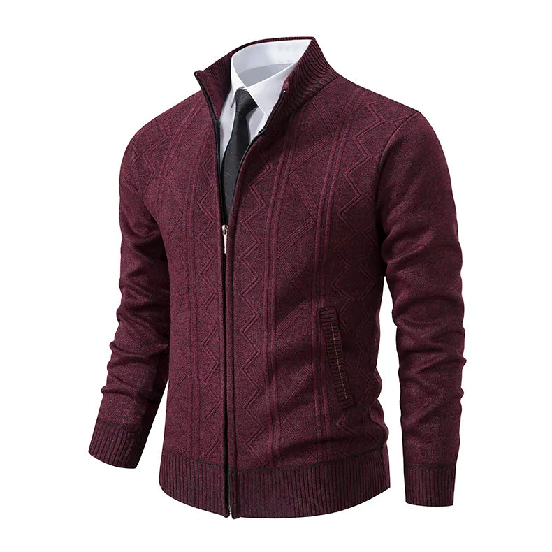 Herren-Strickjacke mit Reißverschluss