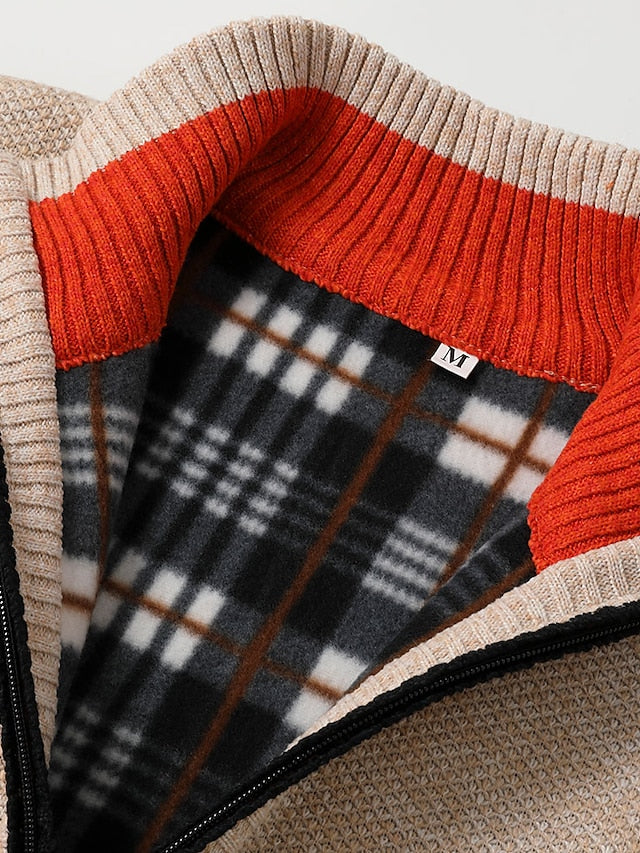 Herren-Strickjacke mit Reißverschluss