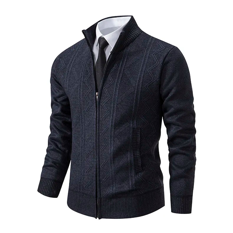 Herren-Strickjacke mit Reißverschluss