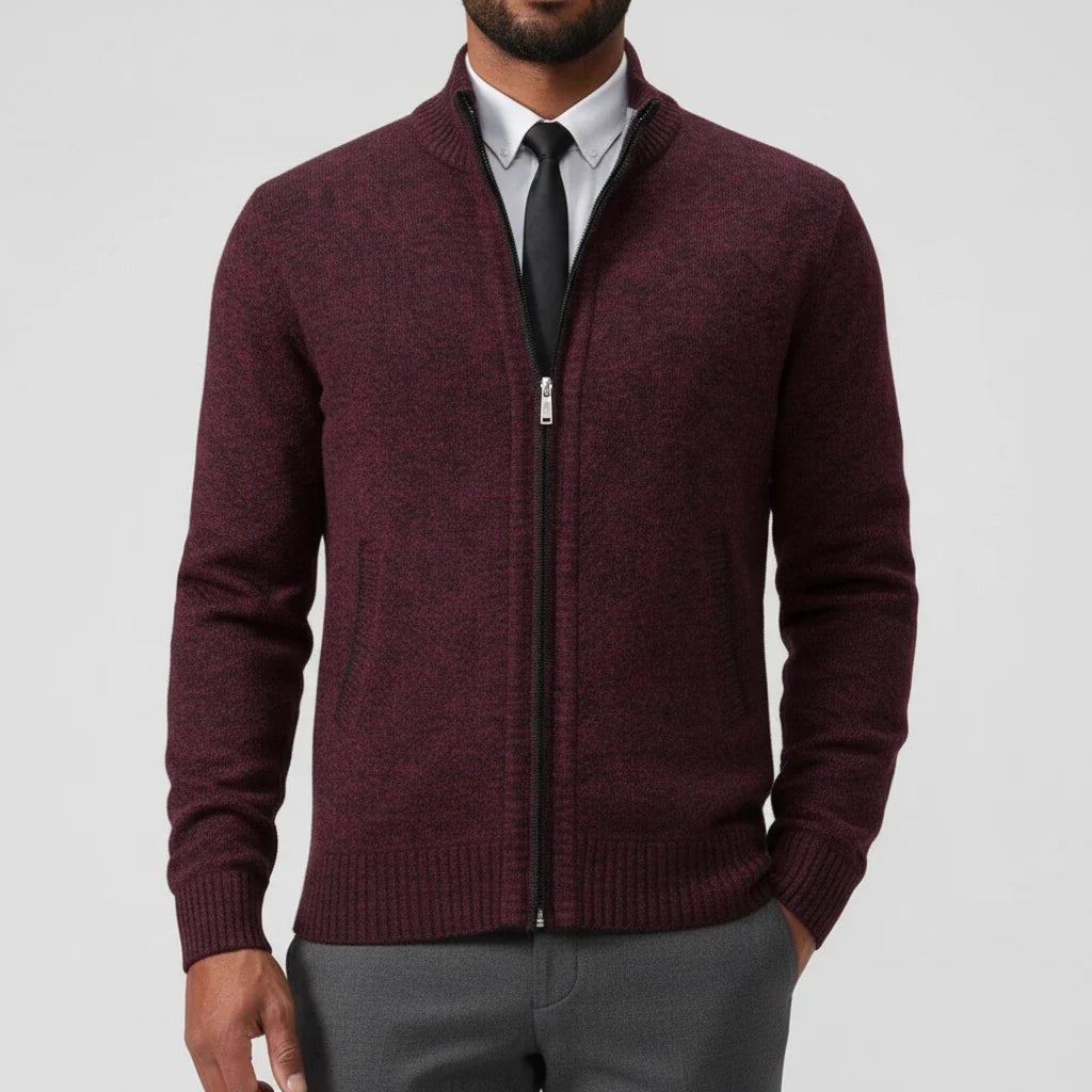 Herren-Strickjacke mit Reißverschluss