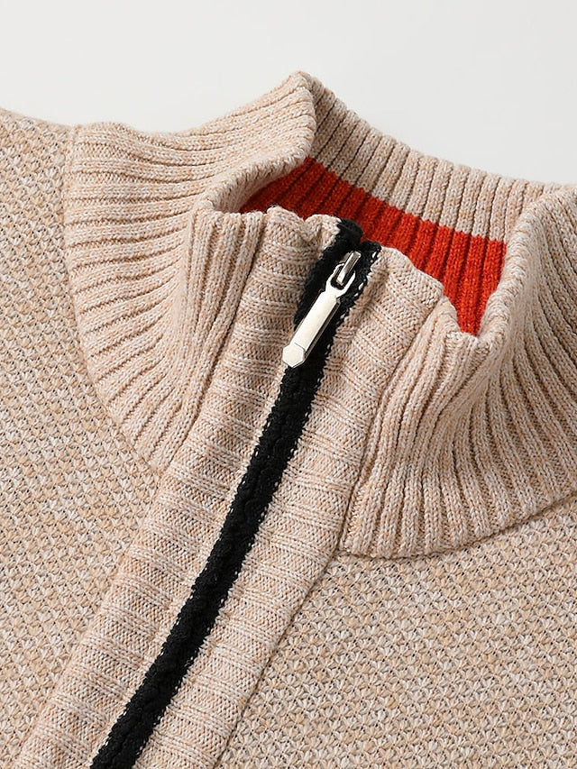 Herren-Strickjacke mit Reißverschluss