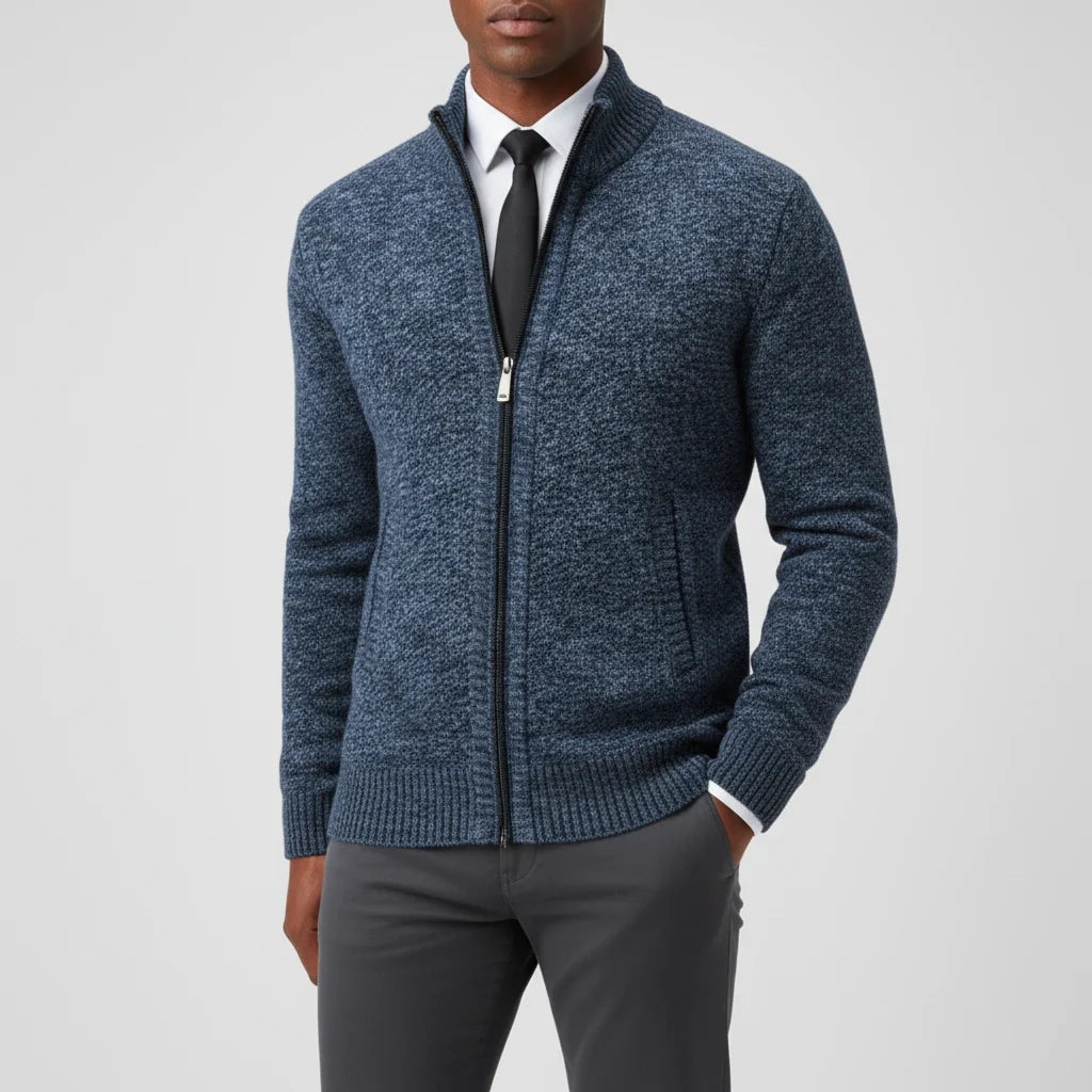 Herren-Strickjacke mit Reißverschluss