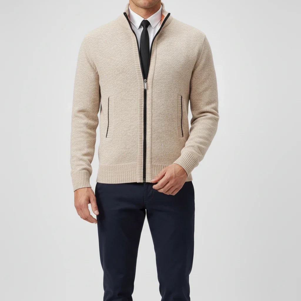 Herren-Strickjacke mit Reißverschluss