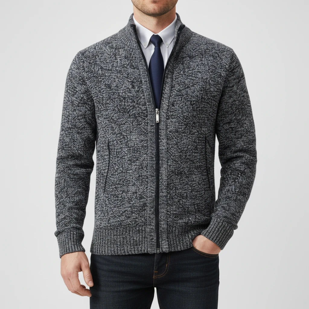 Herren-Strickjacke mit Reißverschluss