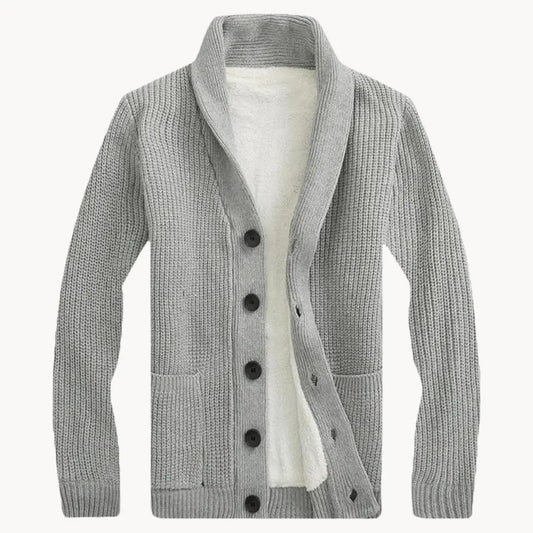 Herren-Strickjacke mit Schalkragen