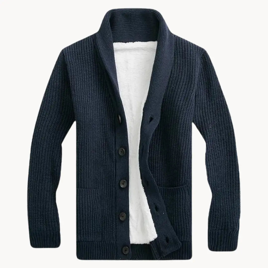 Herren-Strickjacke mit Schalkragen