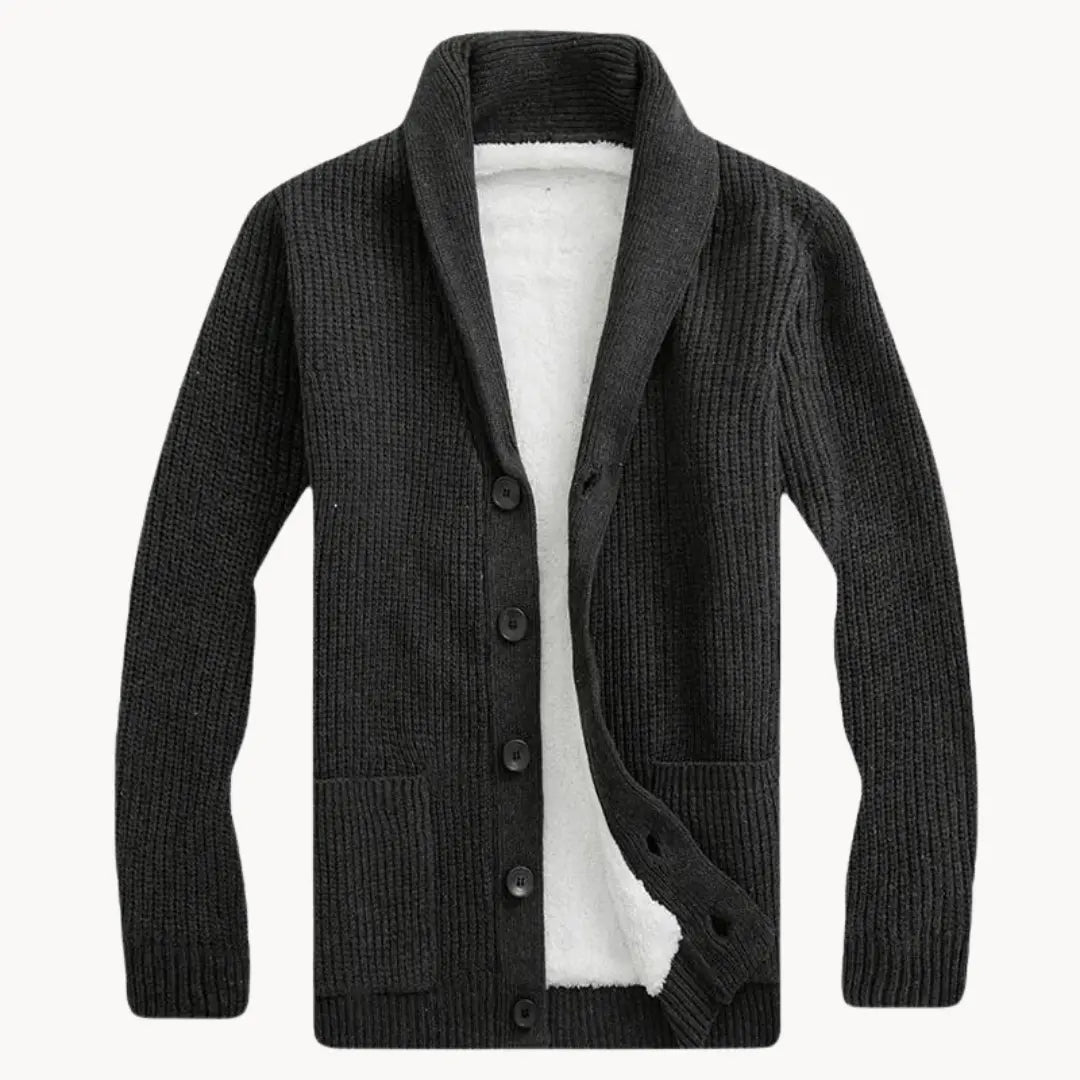 Herren-Strickjacke mit Schalkragen