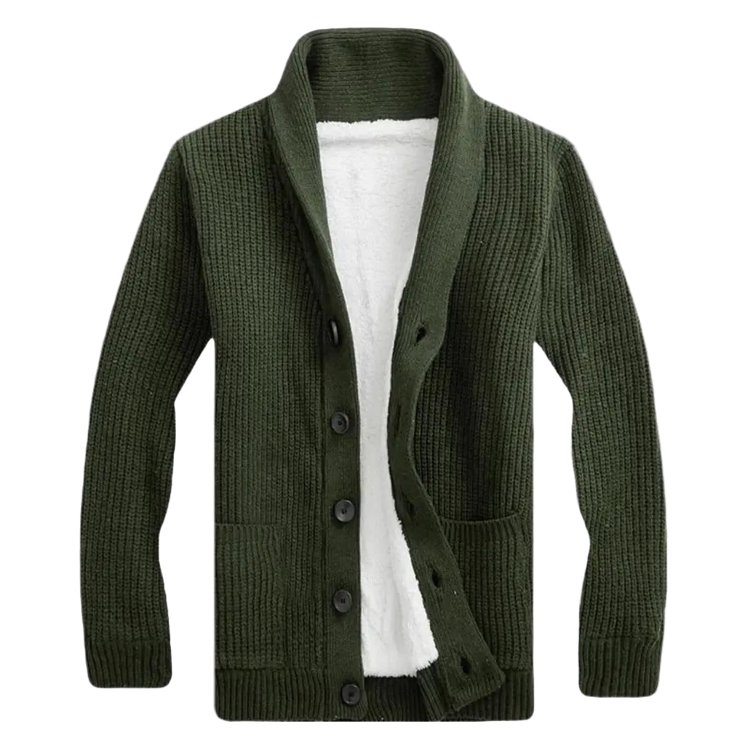 Herren-Strickjacke mit Schalkragen