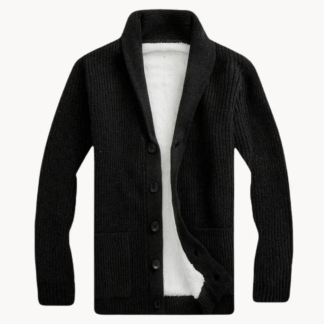 Herren-Strickjacke mit Schalkragen
