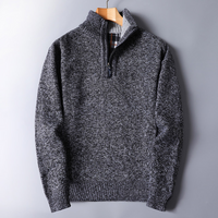 Herren-Strickpullover aus Rippstrick mit Reißverschluss