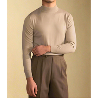 Herren-Strickpullover im Slim Fit mit Stehkragen