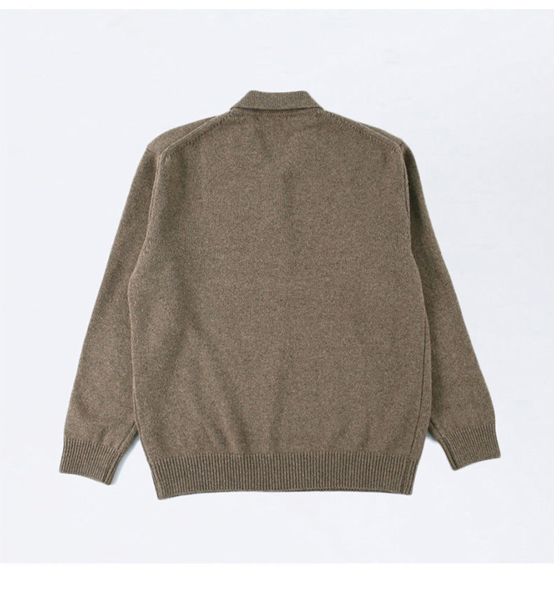 Herren-Strickpullover mit Knöpfen