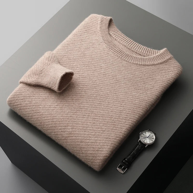 Herren-Strickpullover mit Rundhalsausschnitt