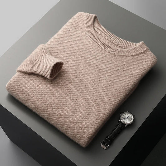 Herren-Strickpullover mit Rundhalsausschnitt