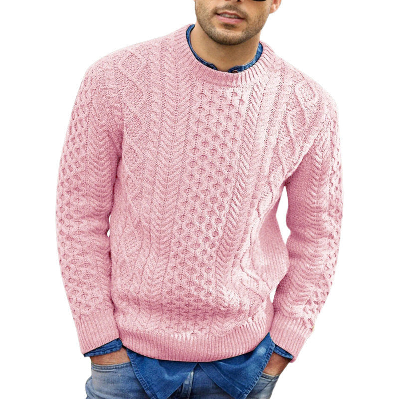 Herren-Strickpullover mit Rundhalsausschnitt