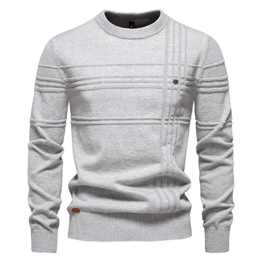 Herren-Strickpullover mit Rundhalsausschnitt