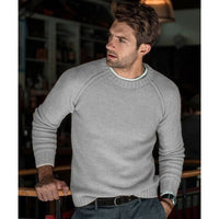 Herren-Strickpullover mit Rundhalsausschnitt