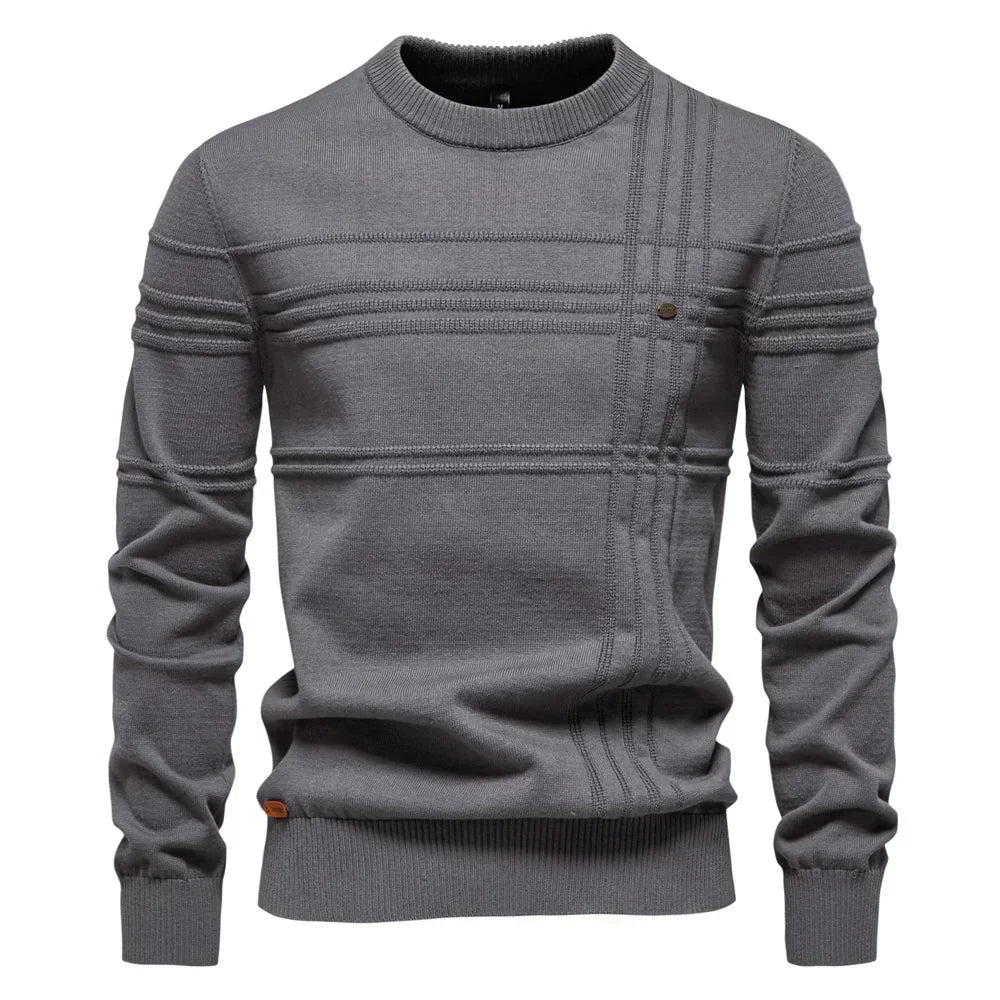Herren-Strickpullover mit Rundhalsausschnitt