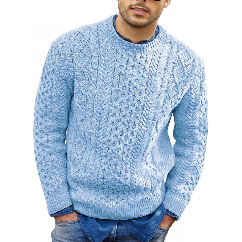 Herren-Strickpullover mit Rundhalsausschnitt