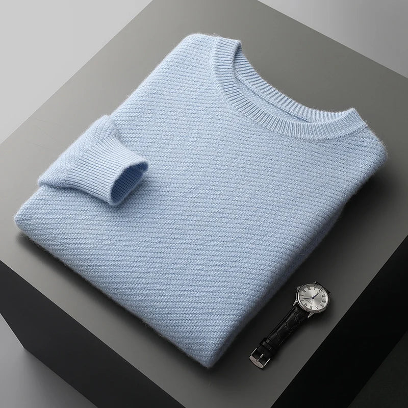 Herren-Strickpullover mit Rundhalsausschnitt