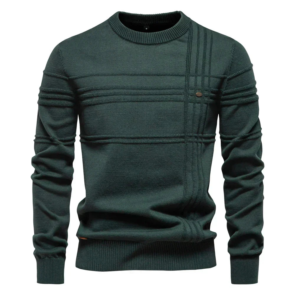 Herren-Strickpullover mit Rundhalsausschnitt