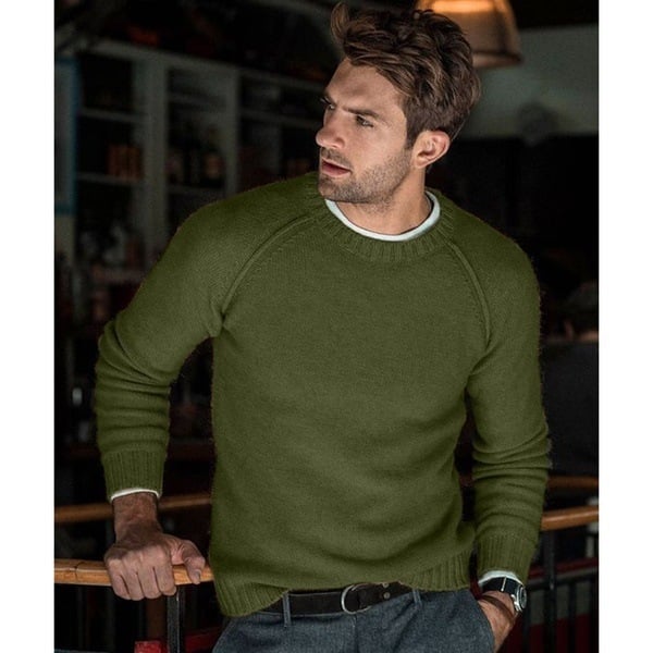 Herren-Strickpullover mit Rundhalsausschnitt