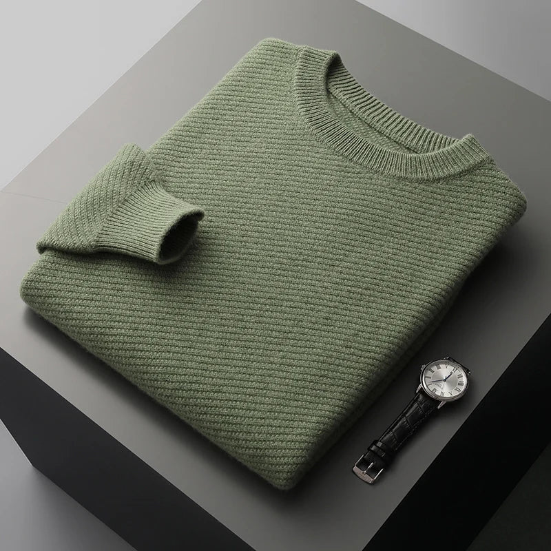 Herren-Strickpullover mit Rundhalsausschnitt
