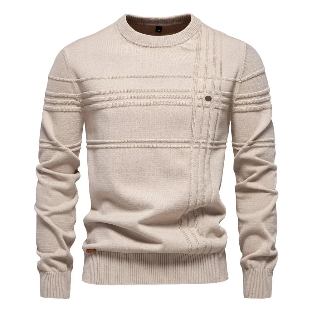 Herren-Strickpullover mit Rundhalsausschnitt