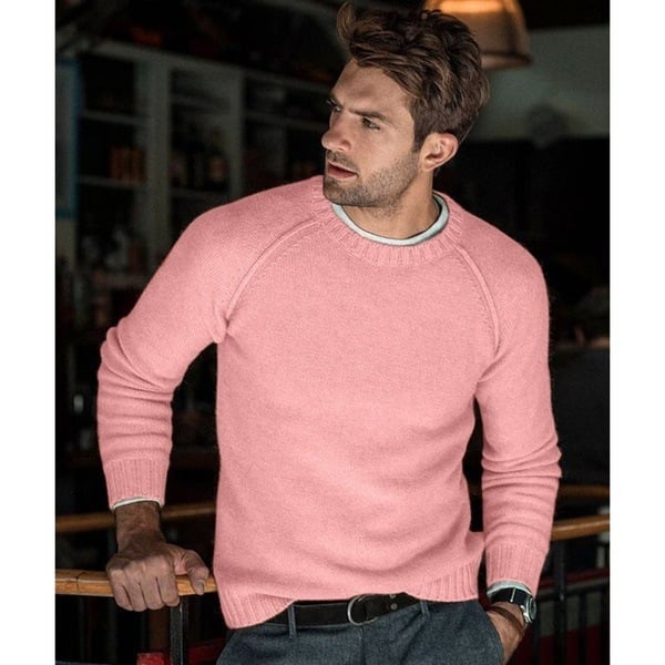 Herren-Strickpullover mit Rundhalsausschnitt