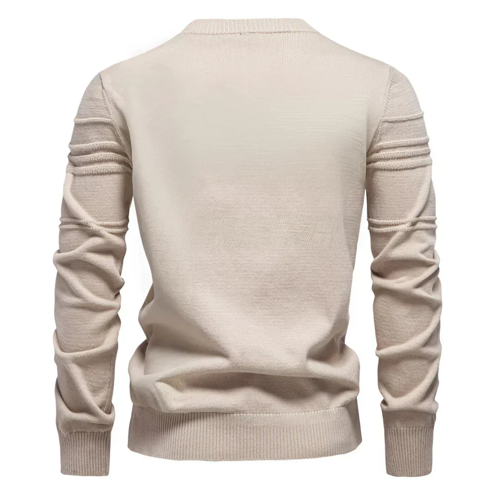 Herren-Strickpullover mit Rundhalsausschnitt