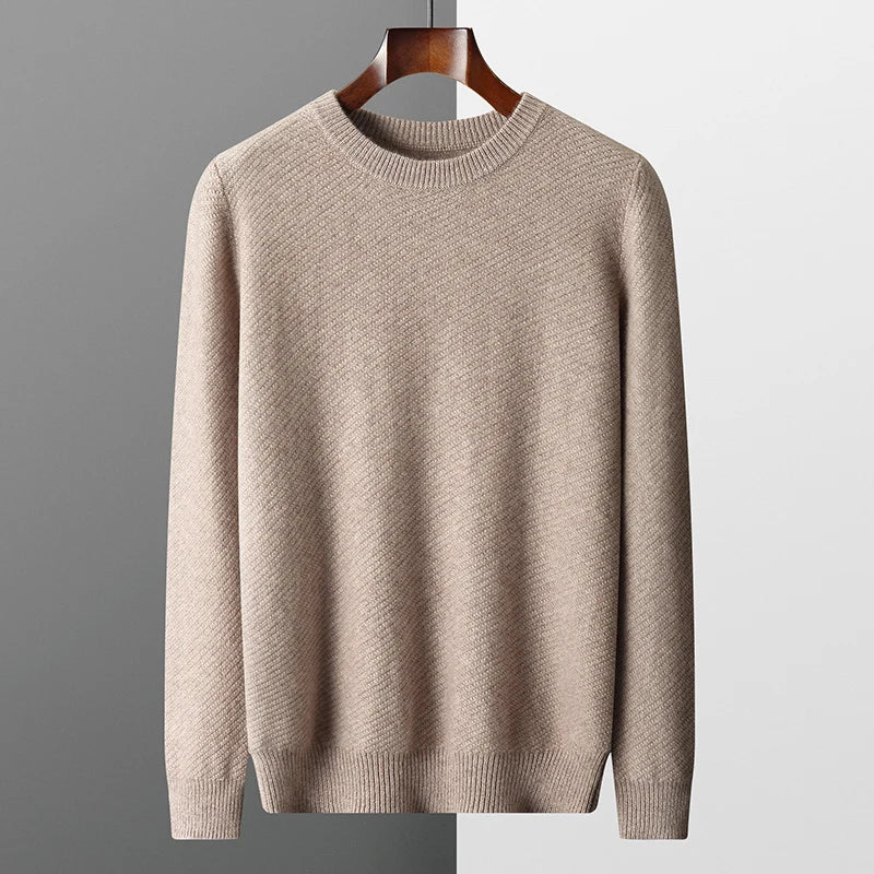 Herren-Strickpullover mit Rundhalsausschnitt