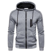 Herren-Sweatjacke mit durchgehendem Reißverschluss und Kapuze