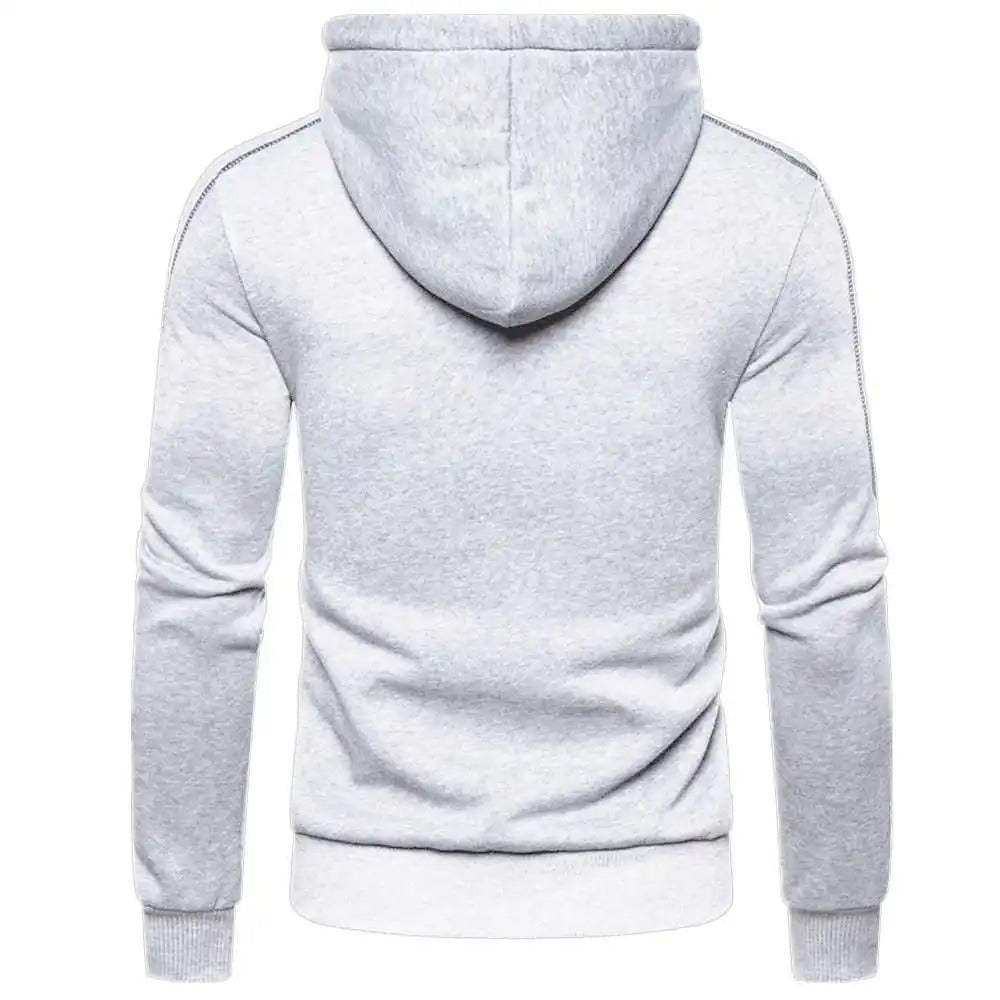Herren-Sweatjacke mit durchgehendem Reißverschluss und Kapuze