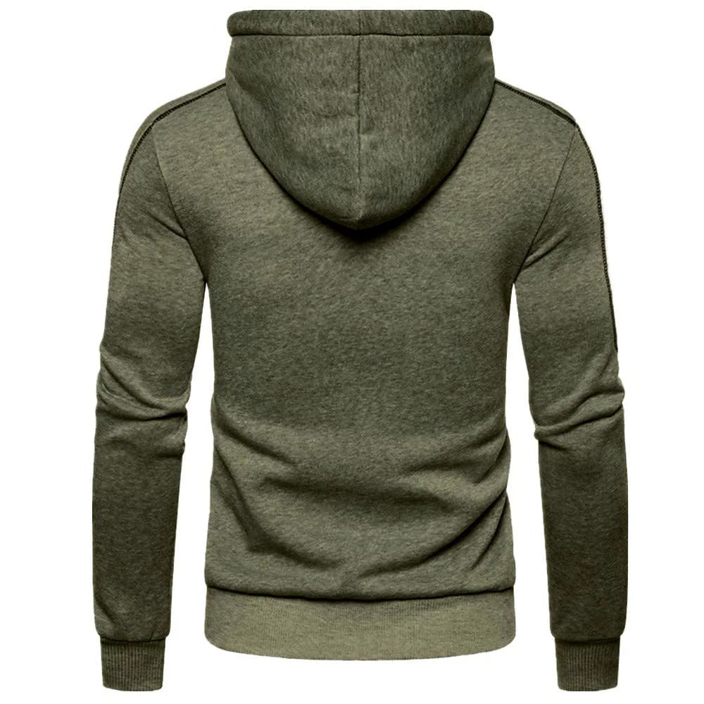 Herren-Sweatjacke mit durchgehendem Reißverschluss und Kapuze