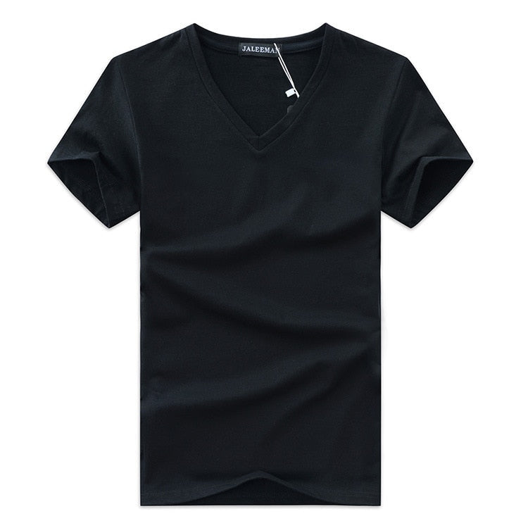 Herren-T-Shirt mit V-Ausschnitt im Slim Fit